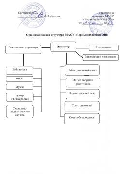 Организационная структура МАОУ "Чернышихинская ОШ"